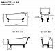 Magliezza Акриловая ванна на лапах Alba (168,5х72,5) ножки хром  – картинка-7